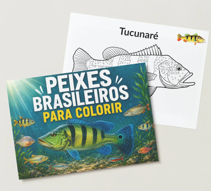 E-book 30 Peixes Brasileiros para Colorir